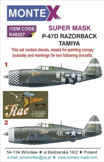 P-47D Razorback Super Mask für Tamiya 1:48