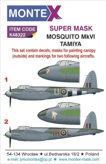 Mosquito Mk.VI Super Mask for Tamiya 1:48
