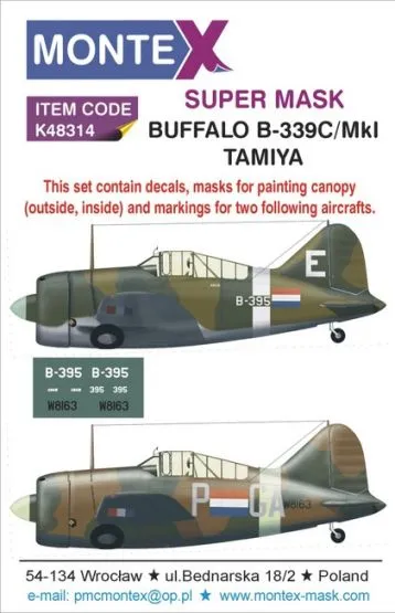 Buffalo B-339C/Mk.I Super Mask für Tamiya 1:48 Buffalo B-339C/Mk.I Super Mask für Tamiya 1:48