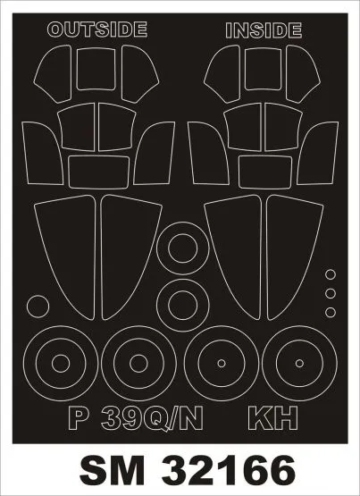 P-39Q/N Aircobra Mask for Kittyhawk 1:32 P-39Q/N Aircobra Mask for Kittyhawk 1:32