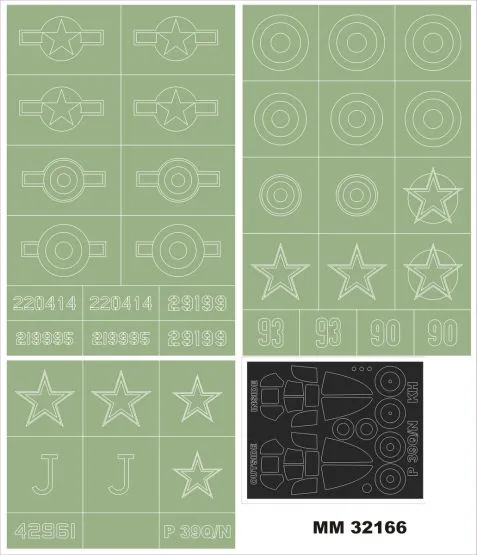 P-39Q/N Aircrobra Maxi Mask für Kittyhawk 1:32