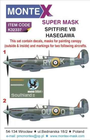 Spitfire Mk.Vb Super Mask for Hasegawa 1:32