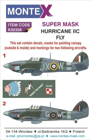 Hurricane Mk.IIc Super Mask for Fly P.3 1:32 Hurricane Mk.IIc Super Mask for Fly P.3 1:32