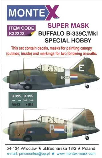 Buffalo B-339C/Mk.I Super Mask for Special Hobby 1:32