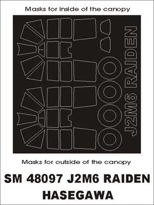 J2M6 Raiden mask for Hasegawa 1:48