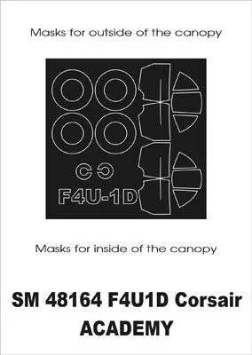F4U-1D Corsair mask for Academy 1:48 F4U-1D Corsair mask for Academy 1:48