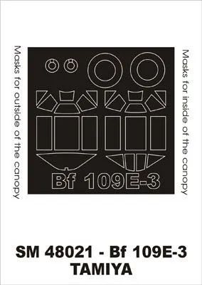 Bf 109E-3 mask für Tamiya 1:48