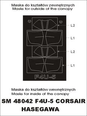 F4U-5 Corsair mask for Hasegawa 1:48