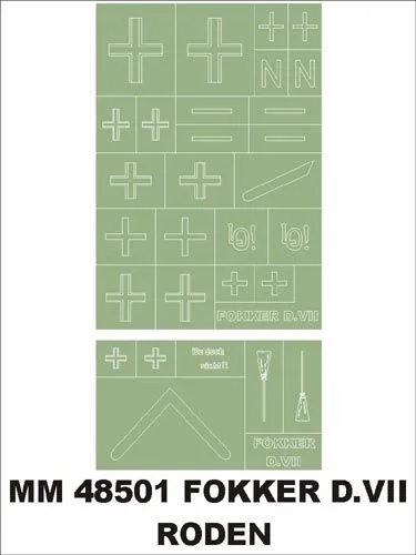 Fokker D.VII maxi mask für Roden 1:48