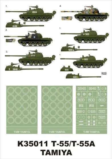 T-55/ T-55A super mask für Tamiya 1:35
