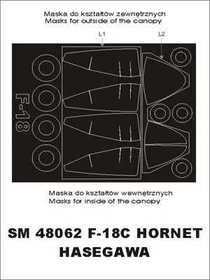 F/A-18C Hornet mask for Hasegawa 1:48