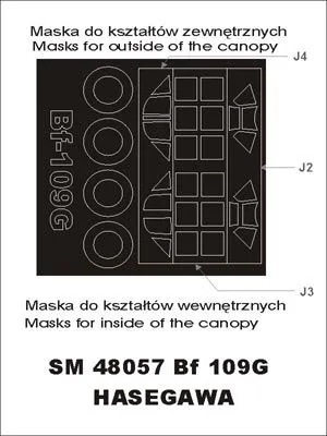 Bf 109G-2 mask for Hasegawa 1:48 Bf 109G-2 mask for Hasegawa 1:48