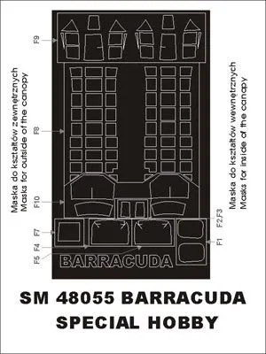 Fairey Barracuda mask for Special Hobby 1:48 Fairey Barracuda mask for Special Hobby 1:48