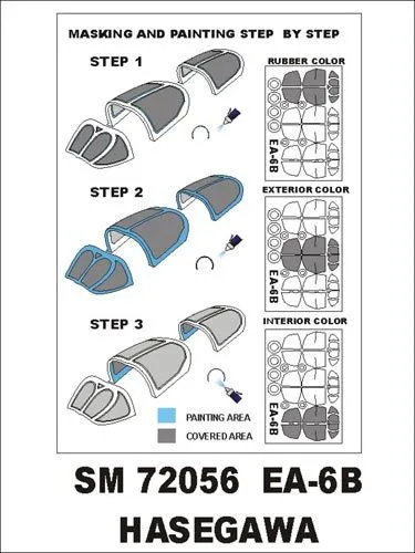 EA-6B Prowler mask for Hasegawa 1:72
