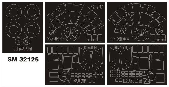 Heinkel He-111P mask for Revell 1:32