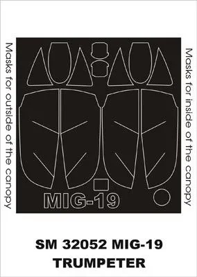 MiG-19 mask for Trumpeter 1:32