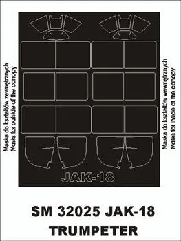Yak-18 mask für Trumpeter 1:32