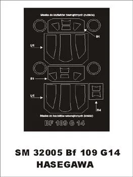 Bf 109G-14 mask for Hasegawa 1:32 Bf 109G-14 mask for Hasegawa 1:32