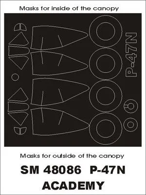 P-47N mask for Academy 1:48
