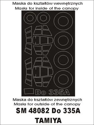 Dornier Do 335A mask for Tamiya 1:48
