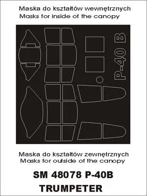 P-40B mask for Trumpeter 1:48