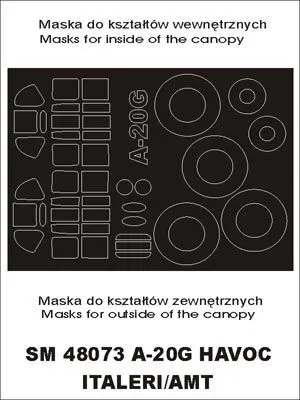 A-20G Havoc mask for AMT/ Italeri 1:48