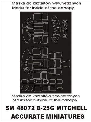 B-25G Mitchell mini mask for ACC.Miniatures 1:48