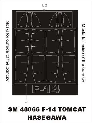 F-14 Tomcat mask for Hasegawa 1:48