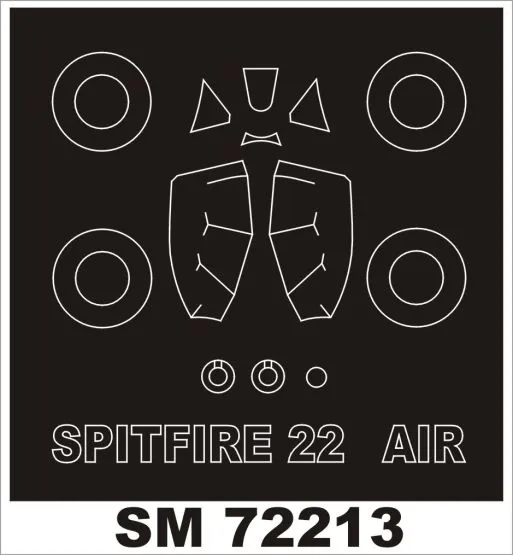 Spitfire F.Mk.22 mini mask für Airfix 1:72