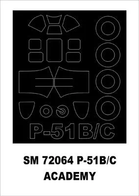 P-51B/C Mustang mask für Academy 1:72 P-51B/C Mustang mask für Academy 1:72