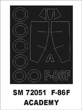 F-86E Sabre mask for Academy 1:72