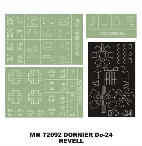 Dornier Do 24 maxi mask for Revell 1:72