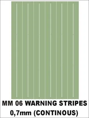Warning stripes (continous) 0,7 mm