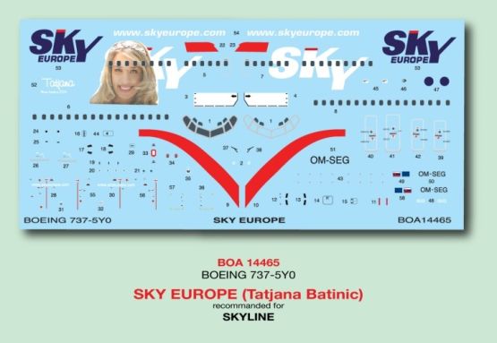 Boeing 737-55S - Sky Europe (Miss Austria 2006) 1:144
