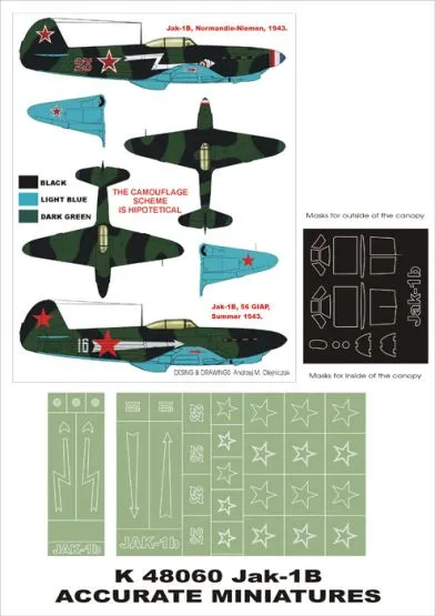 Yak-1b super mask für Acc. M. 1:48