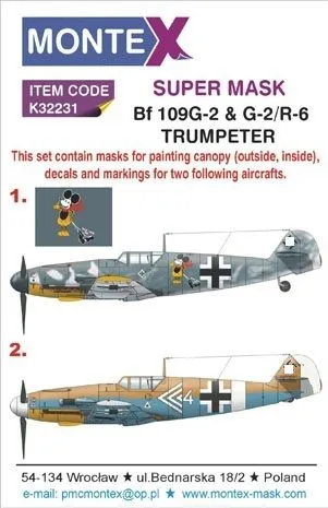 Bf 109G-2 Super Mask for Trumpeter 1:32