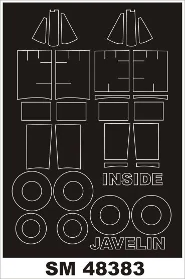 Gloster Javelin mask for Airfix 1:48 Gloster Javelin mask for Airfix 1:48