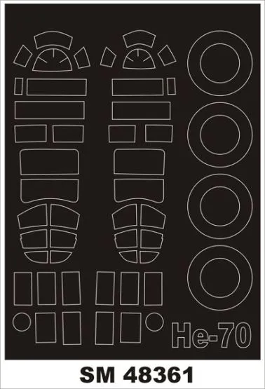 Heinkel He 70 mask für AZ Model 1:48