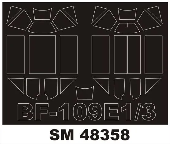 Bf 109E-1/3 mask für Eduard 1:48
