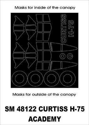 Curtiss H-75 mask for Academy 1:48