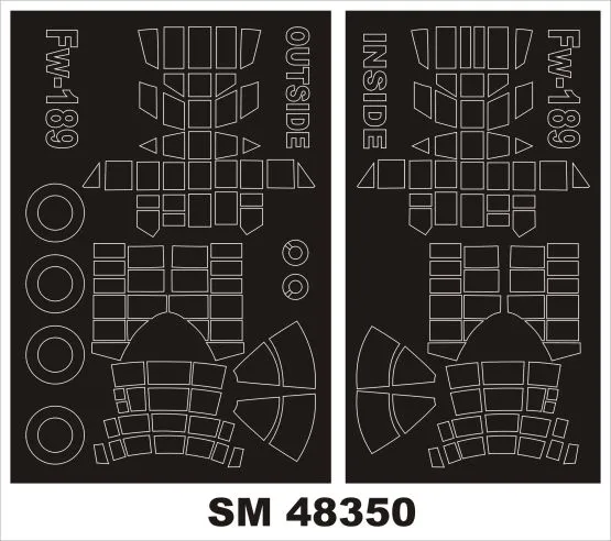 Fw 189A-1 mask für Great Wall Hobby 1:48 Fw 189A-1 mask für Great Wall Hobby 1:48