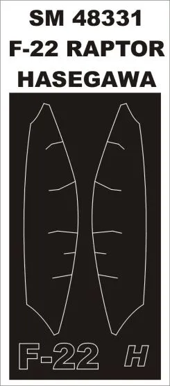 F/A-22 Raptor mask for Hasegawa 1:48