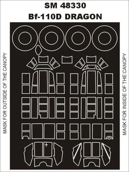 Bf 110C/D mask for Dragon 1:48 Bf 110C/D mask for Dragon 1:48