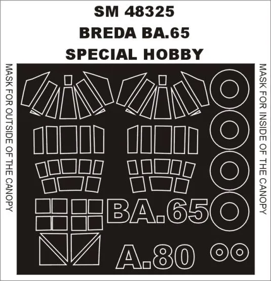 Breda Ba.65 mask for Special Hobby 1:48