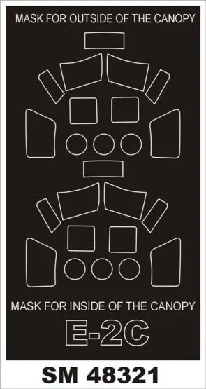 E-2C mask for Kinetic 1:48 E-2C mask for Kinetic 1:48