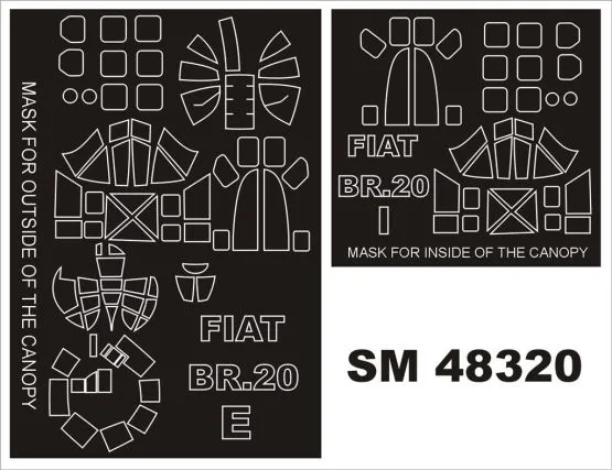 Fiat BR 20 mask for Special Hobby 1:48