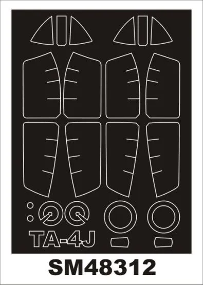 TA-4 Skyhawk mask for Hasegawa 1:48 TA-4 Skyhawk mask for Hasegawa 1:48