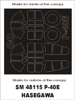 P-40E mask for Hasegawa 1:48 P-40E mask for Hasegawa 1:48