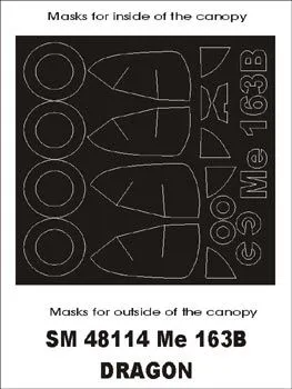 Me 163B Komet mask für Hasegawa 1:48