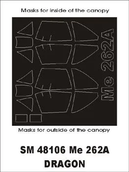 Me 262A mask für Dragon 1:48